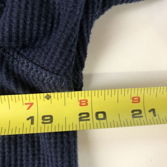 Eddie Bauer Waffle Knit Shirt Blue Size Medium - Picture 6 of 12